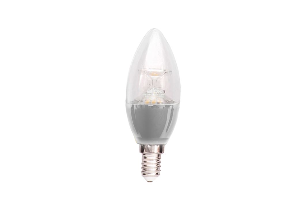 led-Candle With Lens (C37) 5W E14 - Sliver Body