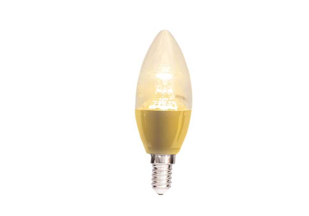 led- Candle With Lens (C37) 5W E14 - Gold Body